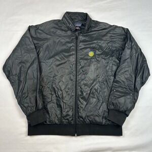 VTG Atlanta Athletic Club Golf Jacket Sz L Black USA Made Thinsulate Windbreaker